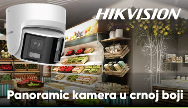 Hikvision panoramic kamera u crnoj boji